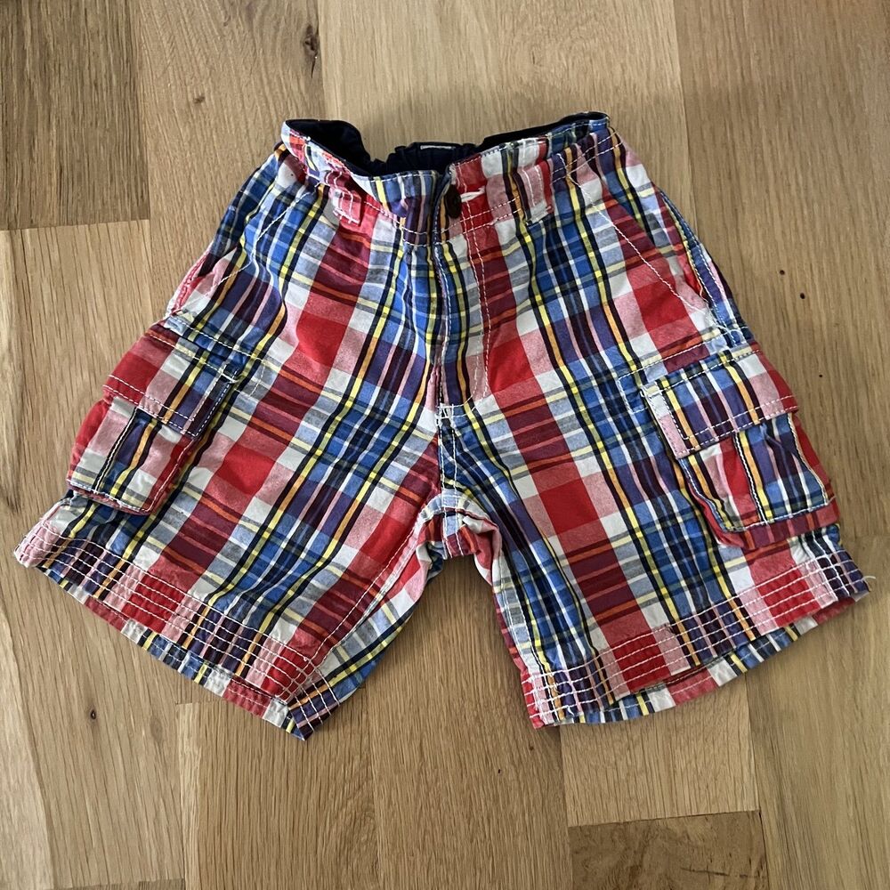 Toddler Boys Hanna Andersson Red Plaid Shorts Size 4T